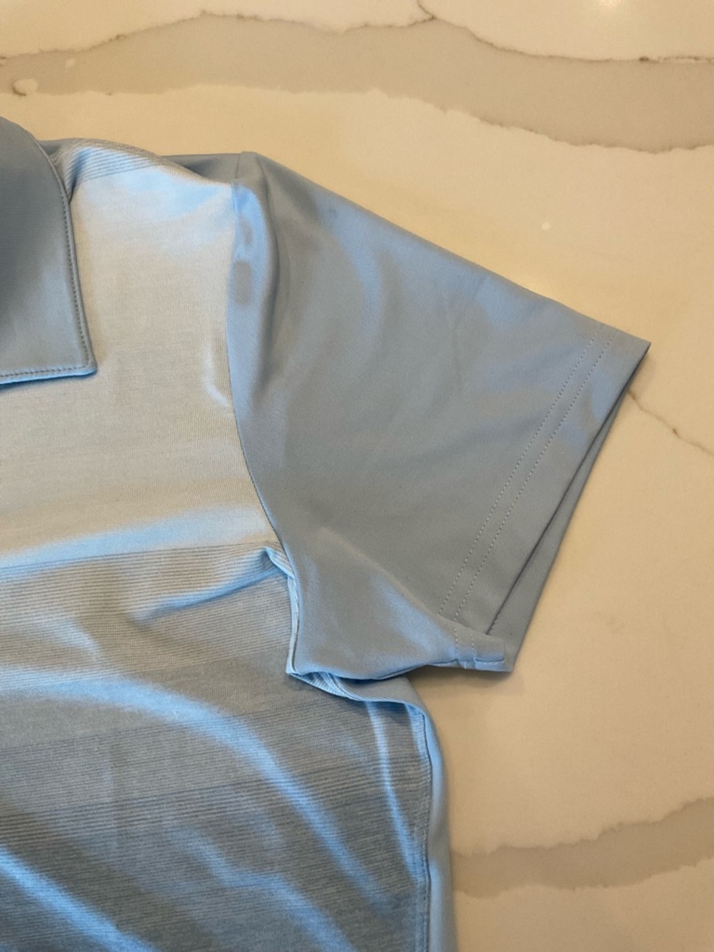 Adidas Women’s Light Blue Ombre Golf Polo - Picture 7 of 10